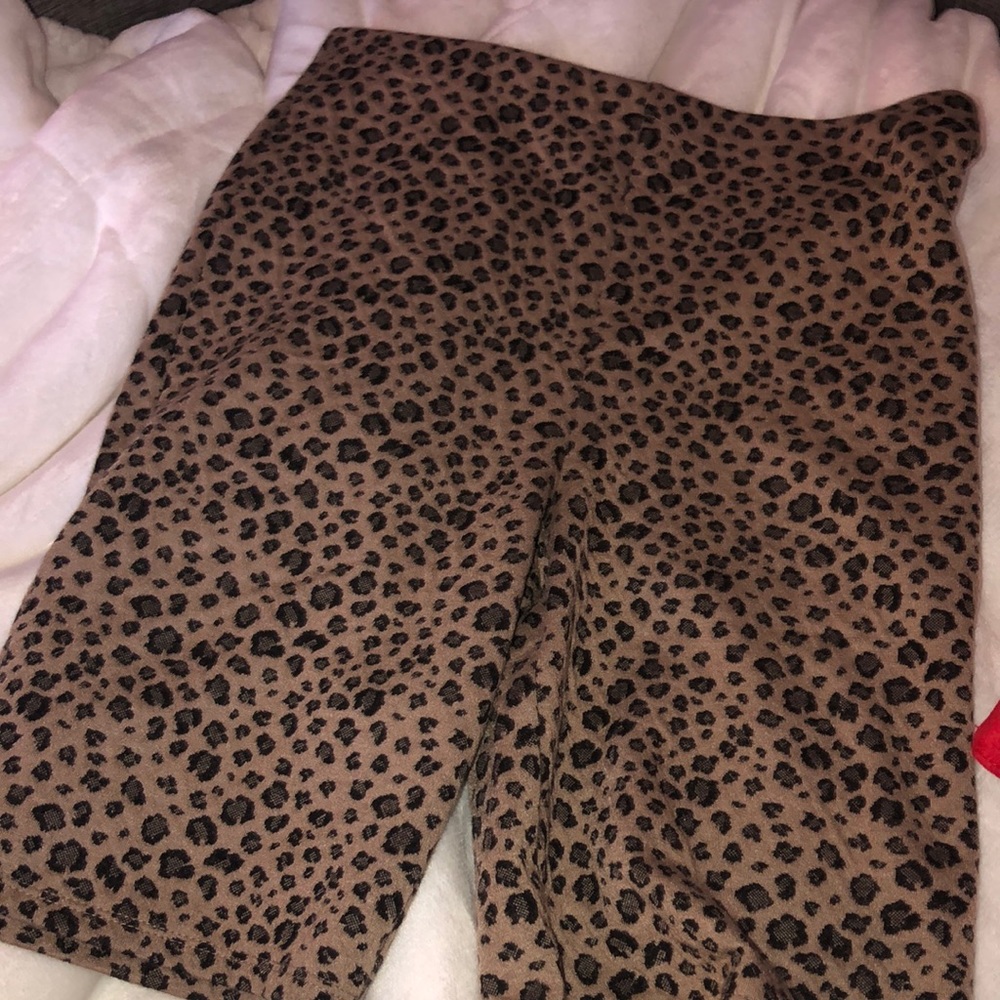 Cheetah biker shorts